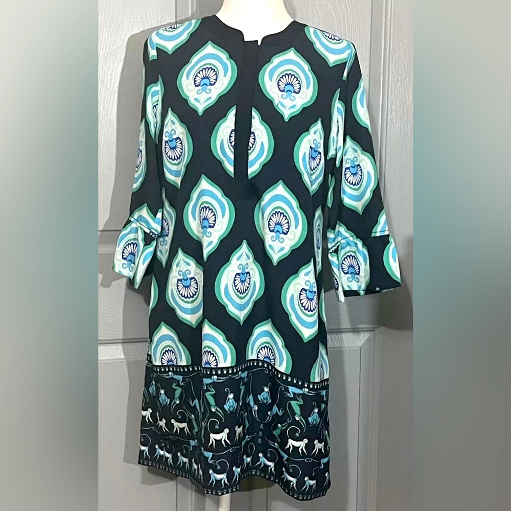 Crown & Ivy Womens Dress Size
10 Multicolor Monkey Print 3/4 Sleeves Lined